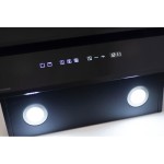 Kaiser Avantgarde Pro 70cm ブラック煙突型レンジフード AT 7410 F Eco – 周辺吸引、LCDタッチ、3段階速度、脱臭/排気機能